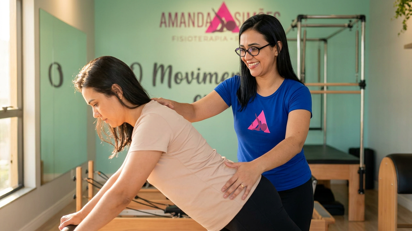 Atendimento personalizado da Amanda Simões com aluna